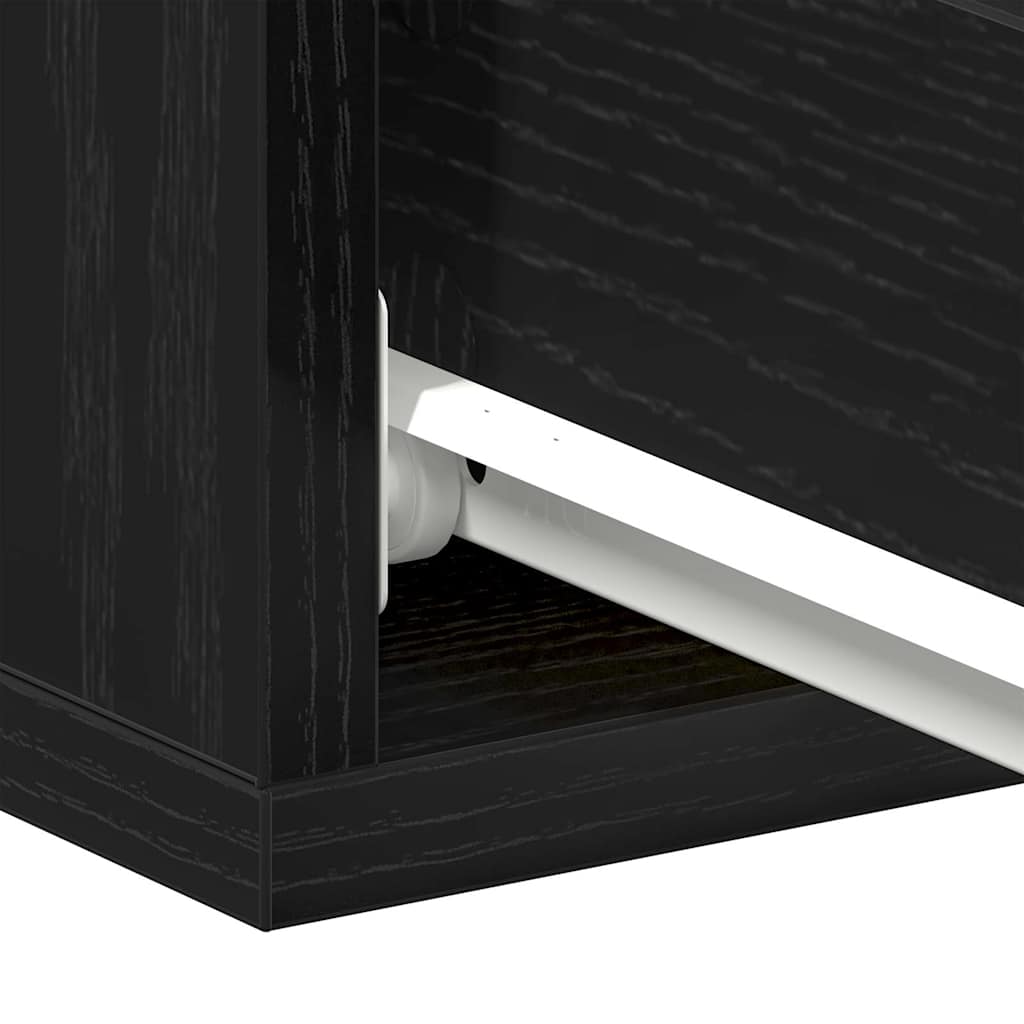 Table de chevet flottante en chêne noir 40 x 32 x 15 cm bois d'ingénierie