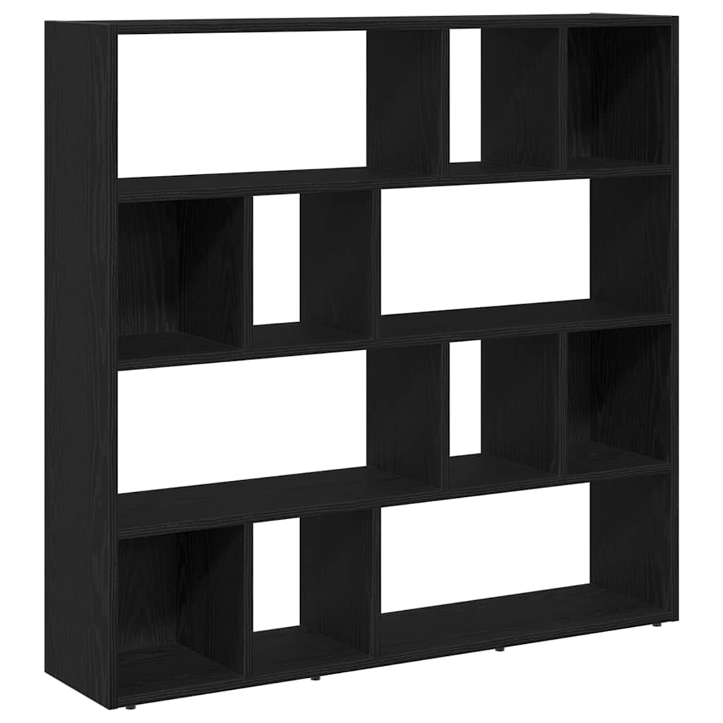 Bibliothèque/Paravent de pièce en chêne noir 105 x 24 x 102 cm - XIOS