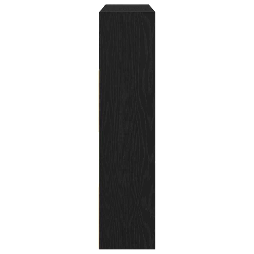 Bibliothèque/Paravent de pièce en chêne noir 105 x 24 x 102 cm - XIOS