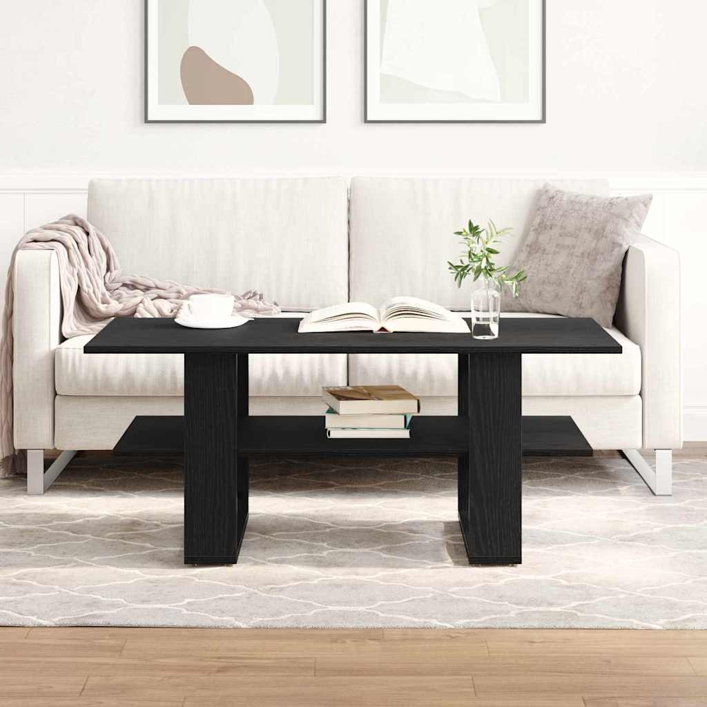 Table basse Chêne noir 102 x 55 x 42 cm Bois d'ingénierie - XIOS