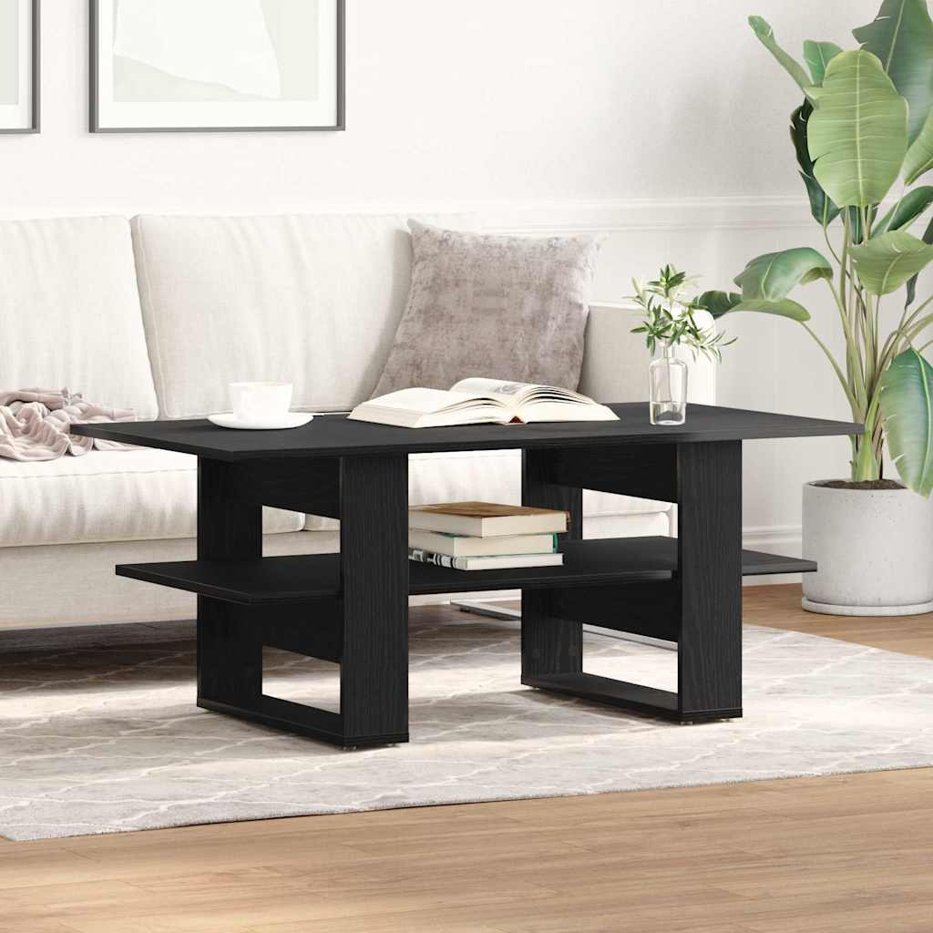 Table basse Chêne noir 102 x 55 x 42 cm Bois d'ingénierie - XIOS