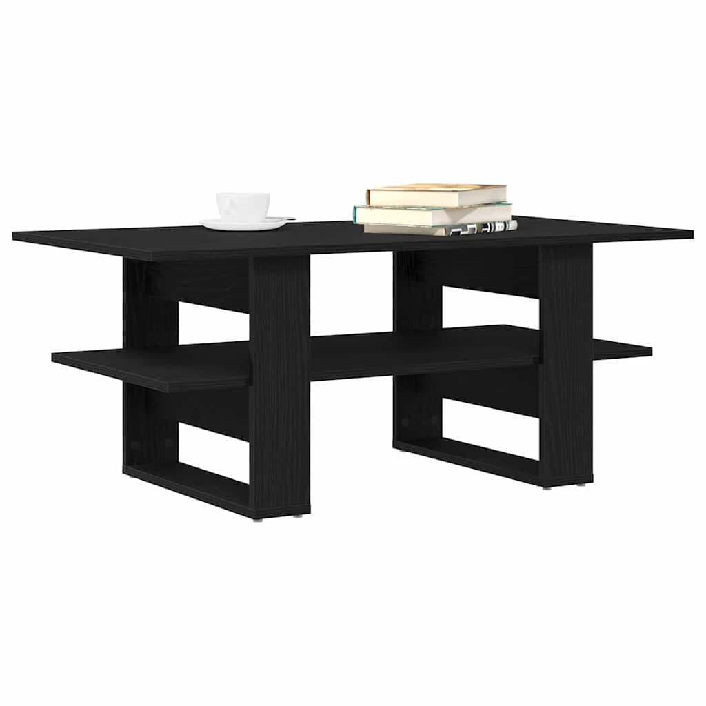 Table basse Chêne noir 102 x 55 x 42 cm Bois d'ingénierie - XIOS