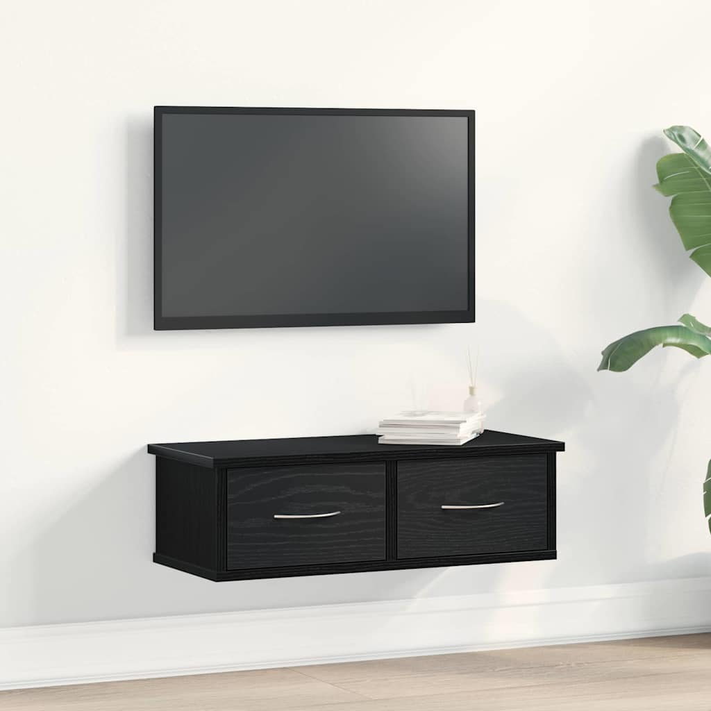 Meuble mural Chêne noir 60 x 26 x 18.5 cm Bois d'ingénierie - XIOS