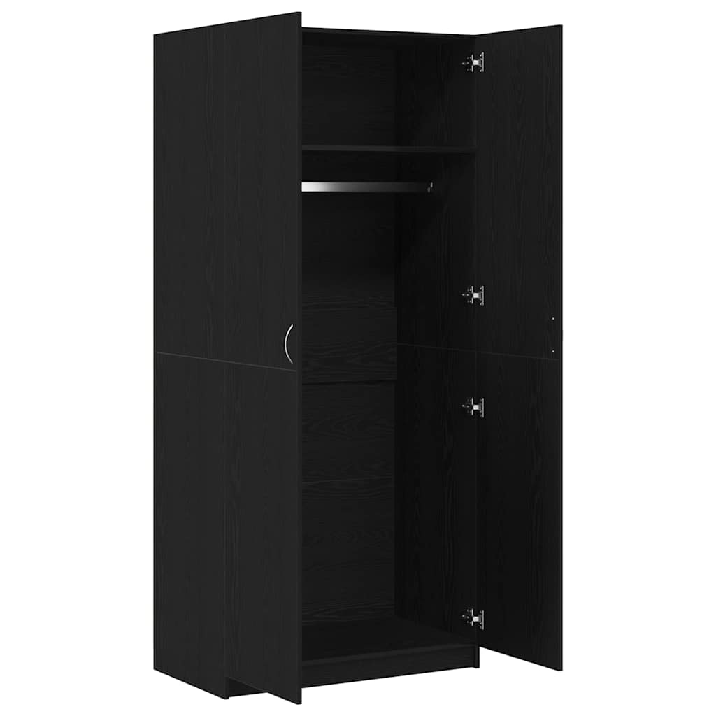 Armoire avec stockage Noir 90 x 52 x 200 cm Bois d'ingénierie - XIOS