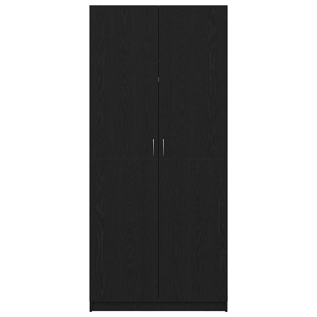 Armoire avec stockage Noir 90 x 52 x 200 cm Bois d'ingénierie - XIOS