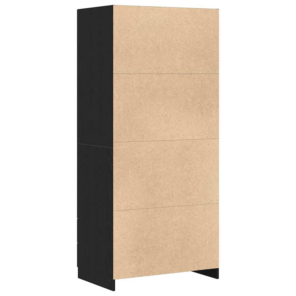 Armoire Chêne noir 80 x 52 x 180 cm Bois d'ingénierie