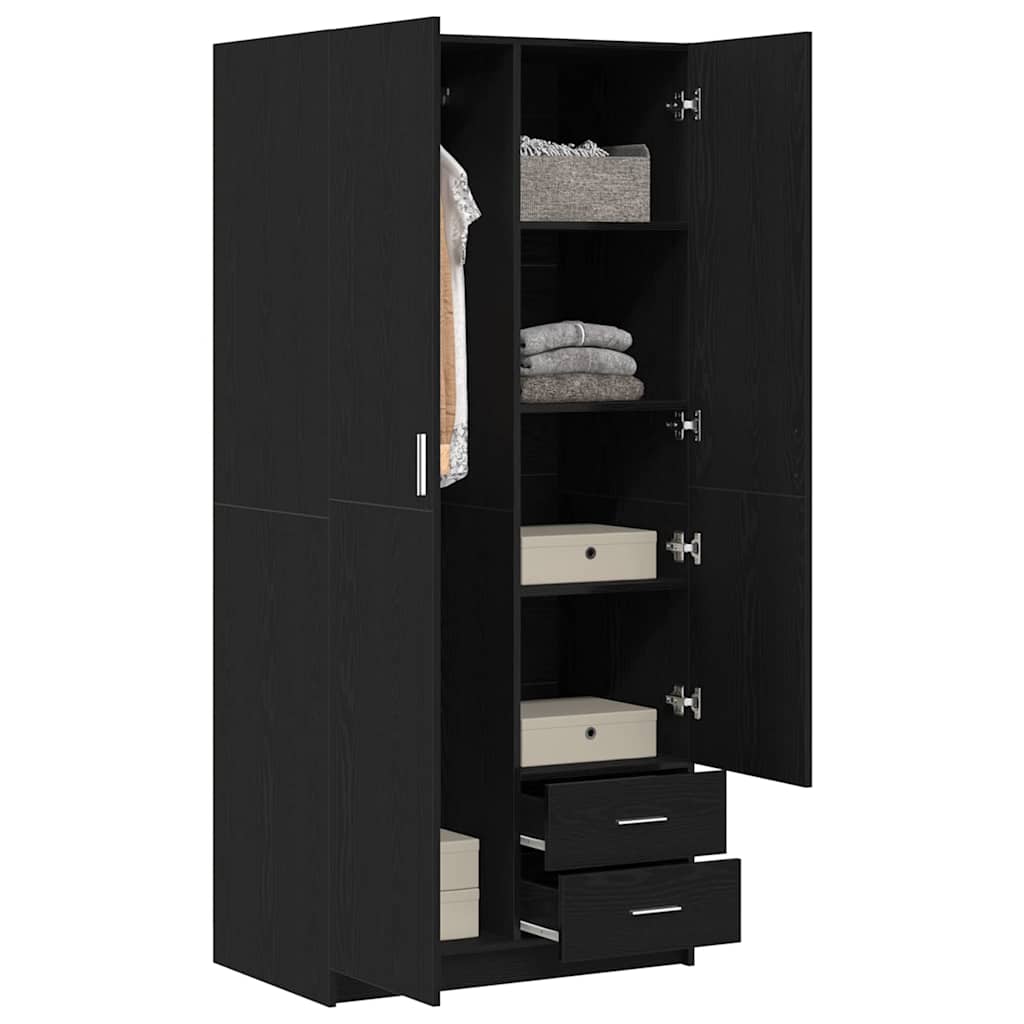 Armoire Chêne noir 80 x 52 x 180 cm Bois d'ingénierie - XIOS