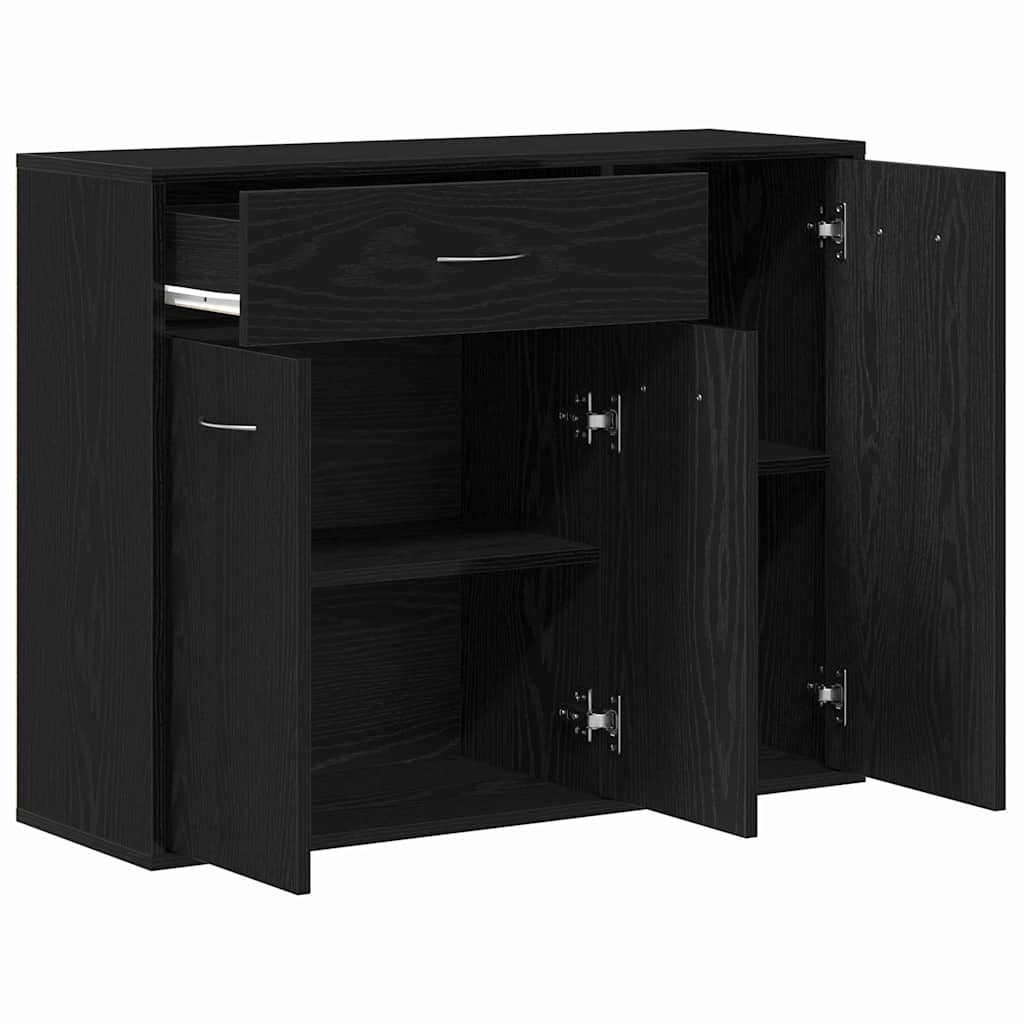 Buffet en chêne noir 88x30x70 cm bois d'ingénierie - XIOS