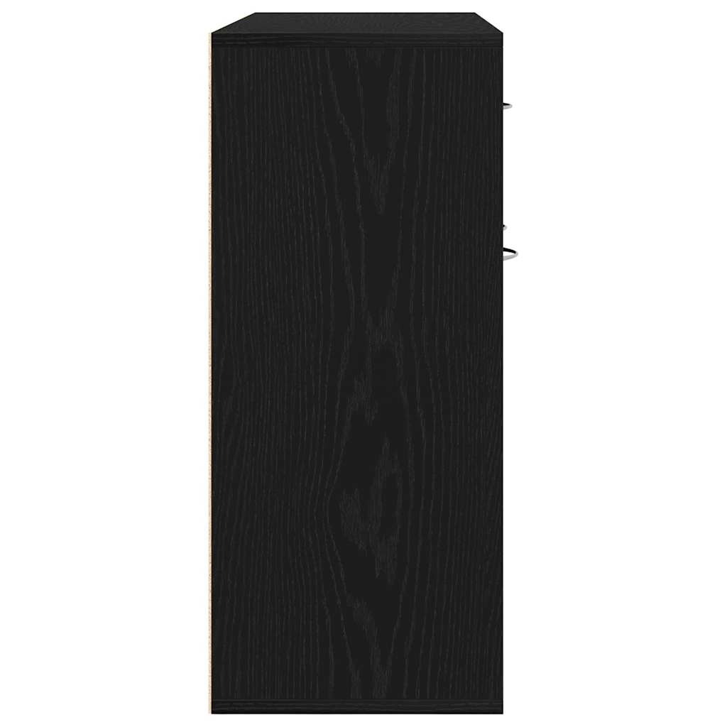 Buffet en chêne noir 88x30x70 cm bois d'ingénierie - XIOS