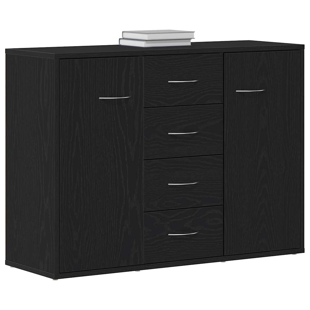 Buffet en chêne noir 88x30x64 cm bois d'ingénierie - XIOS