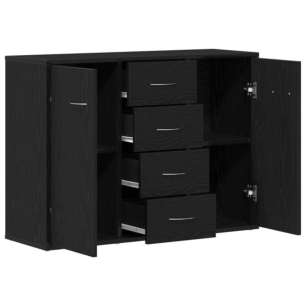 Buffet en chêne noir 88x30x64 cm bois d'ingénierie - XIOS