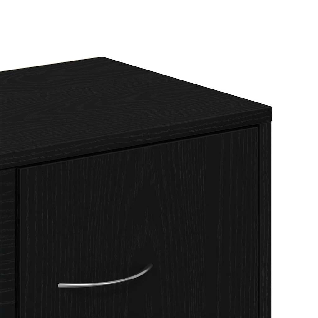 Buffet en chêne noir 88x30x64 cm bois d'ingénierie - XIOS