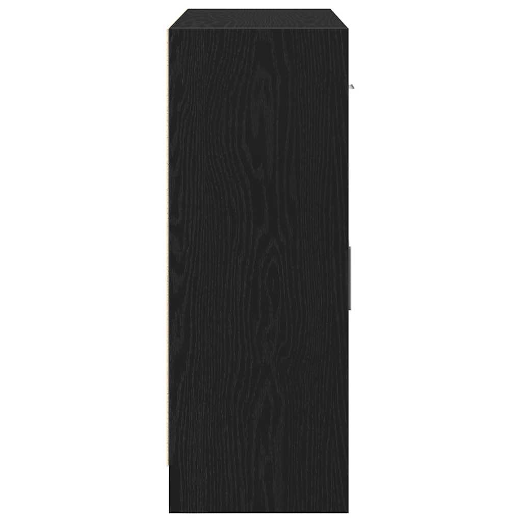 Buffet en chêne noir 91 x 28 x 75 cm bois d'ingénierie - XIOS
