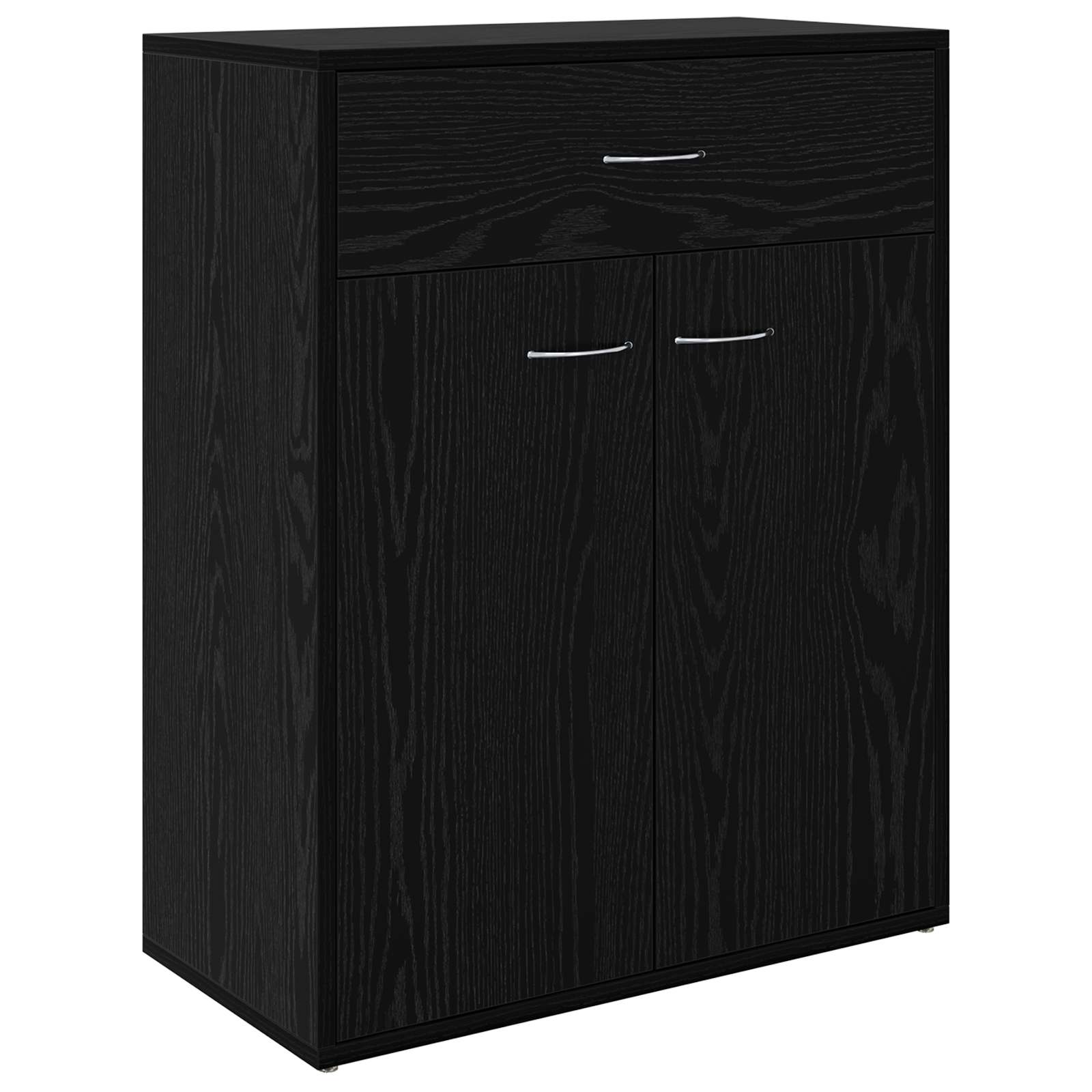 Buffet avec tiroir Chêne noir 60 x 30 x 75 cm Bois d'ingénierie - XIOS