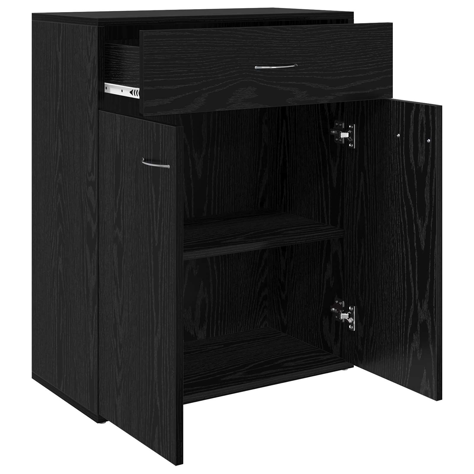 Buffet avec tiroir Chêne noir 60 x 30 x 75 cm Bois d'ingénierie - XIOS