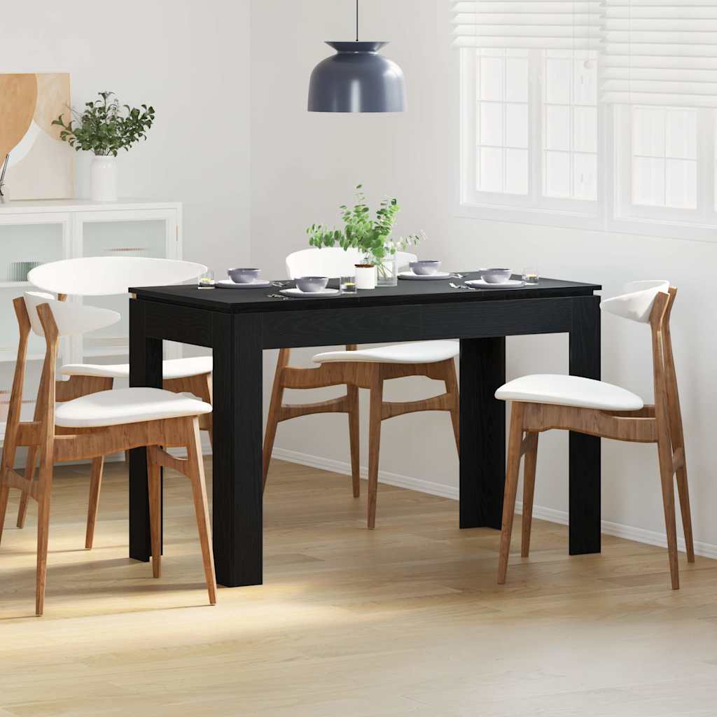 Table de salle à manger en chêne noir 120x60x76 cm bois d'ingénierie - XIOS