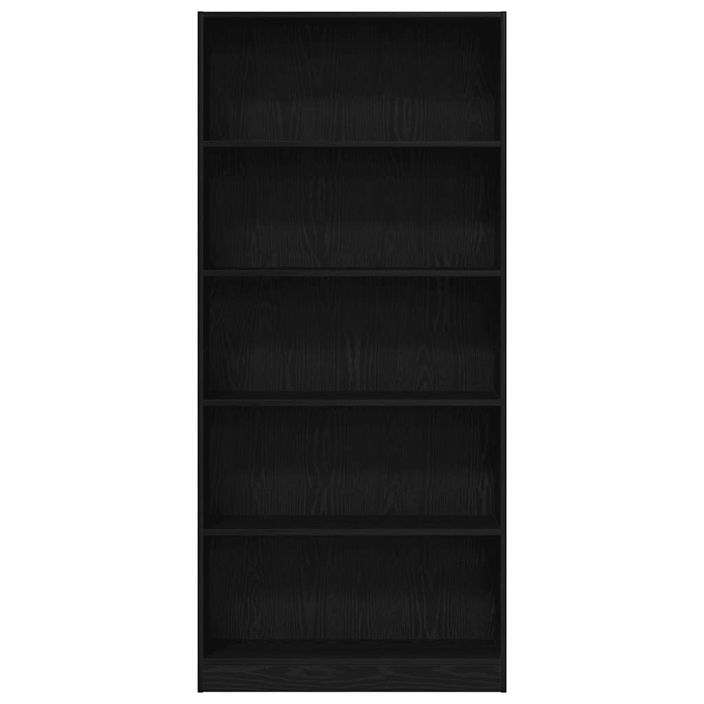 Bibliothèque chêne noir 80x24x176 cm bois d'ingénierie - XIOS
