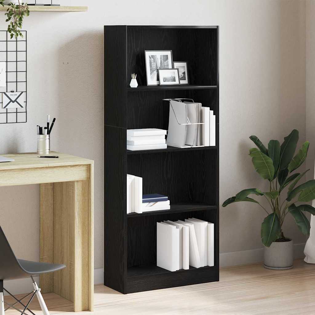 Étagère 60 x 24 x 143 cm Bois d'ingénierie Chêne noir - XIOS