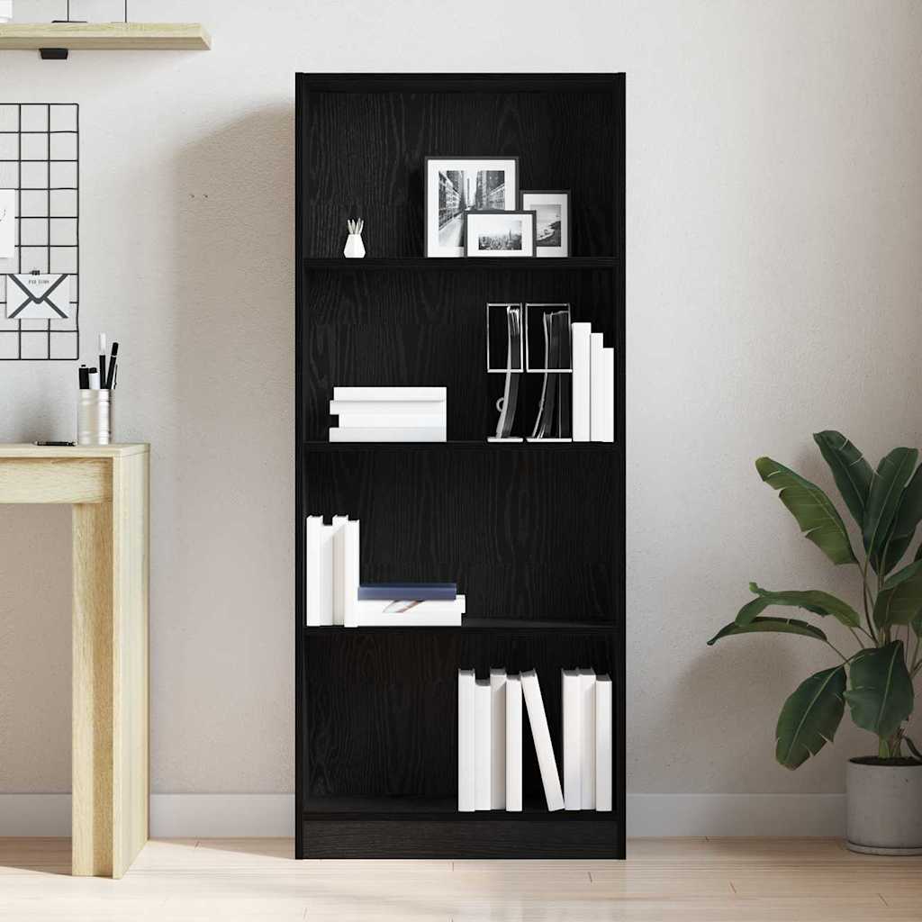 Étagère 60 x 24 x 143 cm Bois d'ingénierie Chêne noir - XIOS