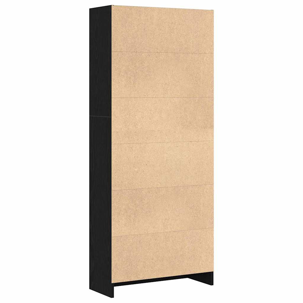 Étagère 60 x 24 x 143 cm Bois d'ingénierie Chêne noir - XIOS