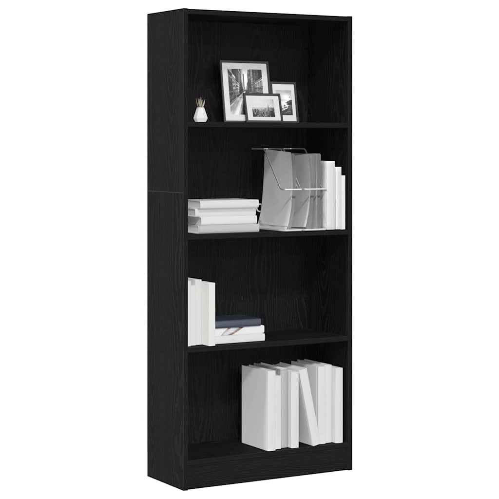 Étagère 60 x 24 x 143 cm Bois d'ingénierie Chêne noir - XIOS