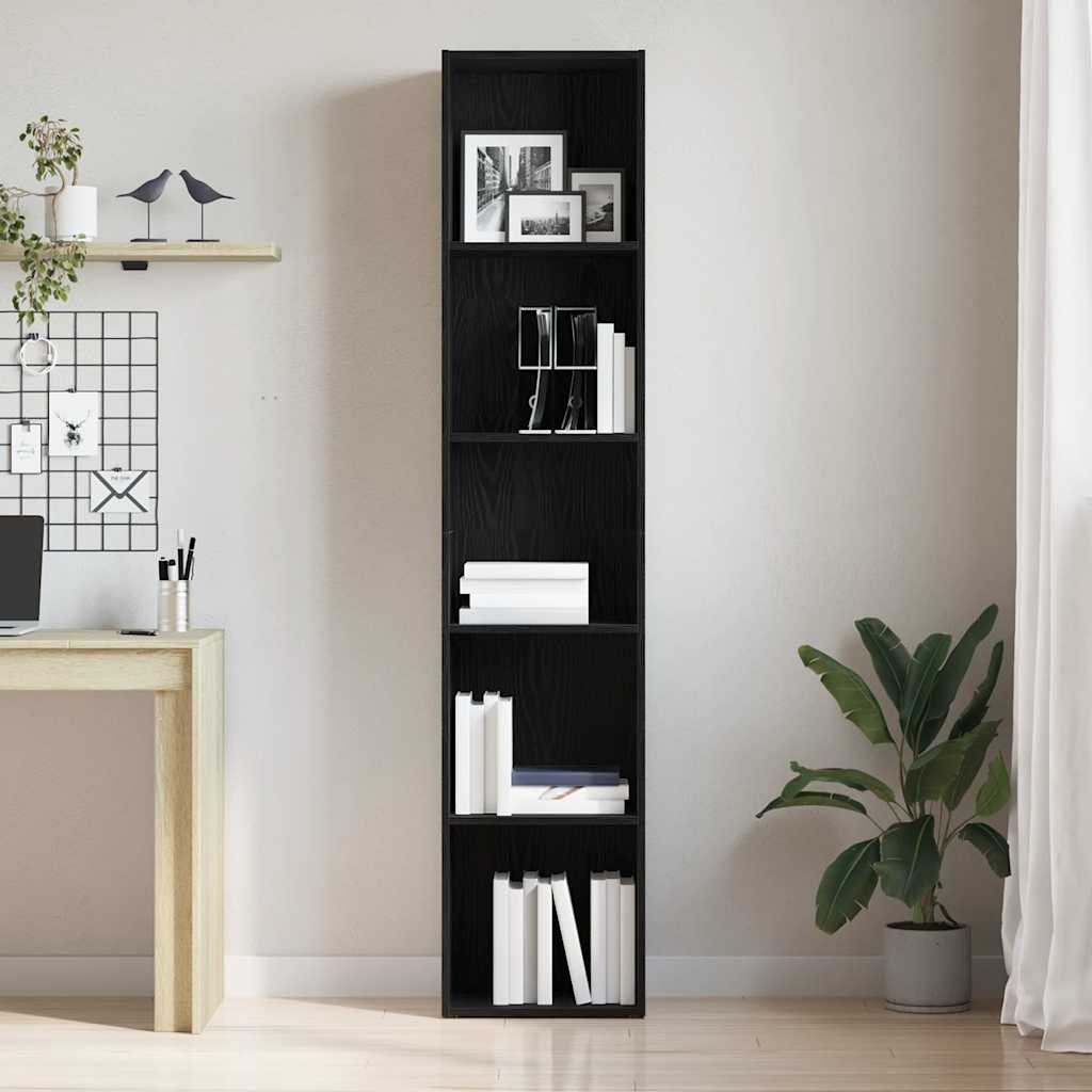 Bibliothèque Chêne noir 40x30x189 cm Bois d'ingénierie