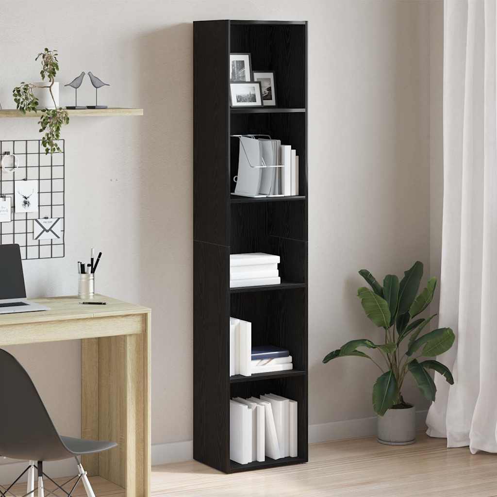 Bibliothèque Chêne noir 40x30x189 cm Bois d'ingénierie