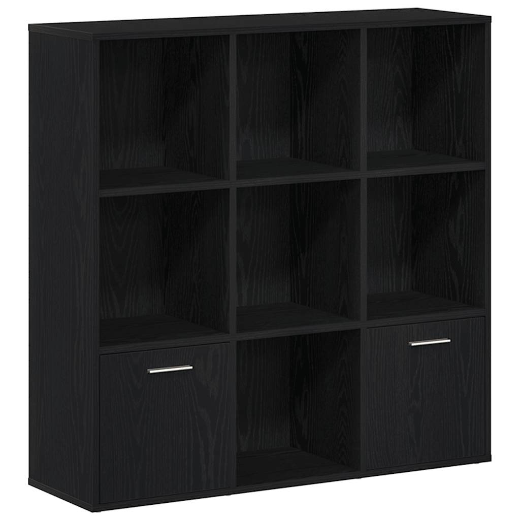 Bibliothèque en chêne noir 98 x 29 x 97,5 cm bois d'ingénierie - XIOS