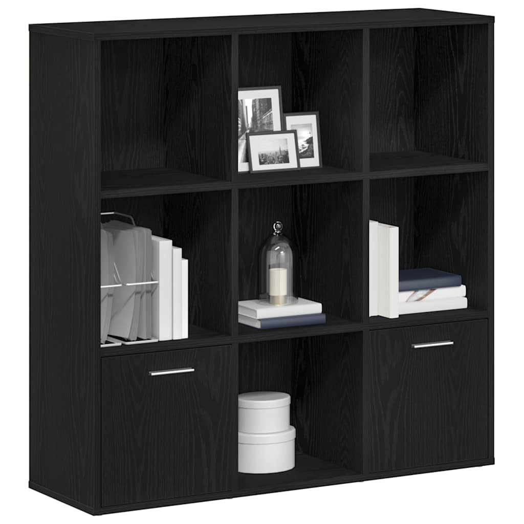 Bibliothèque en chêne noir 98 x 29 x 97,5 cm bois d'ingénierie - XIOS