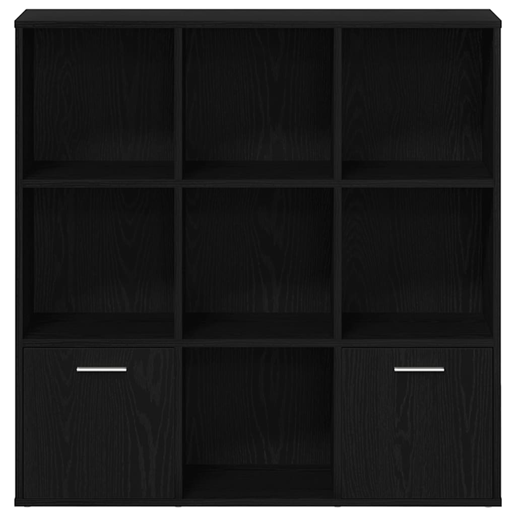 Bibliothèque en chêne noir 98 x 29 x 97,5 cm bois d'ingénierie - XIOS