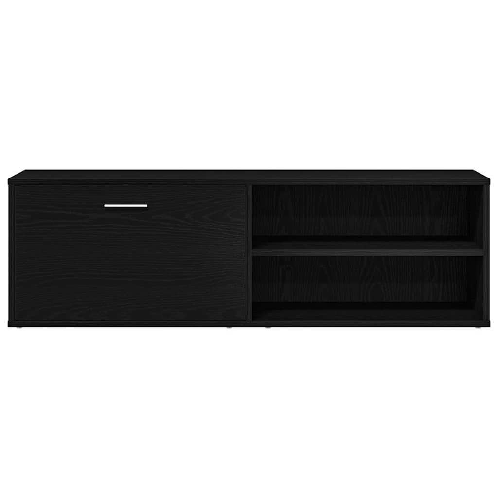Meuble TV en chêne noir 120x34x37 cm bois d'ingénierie
