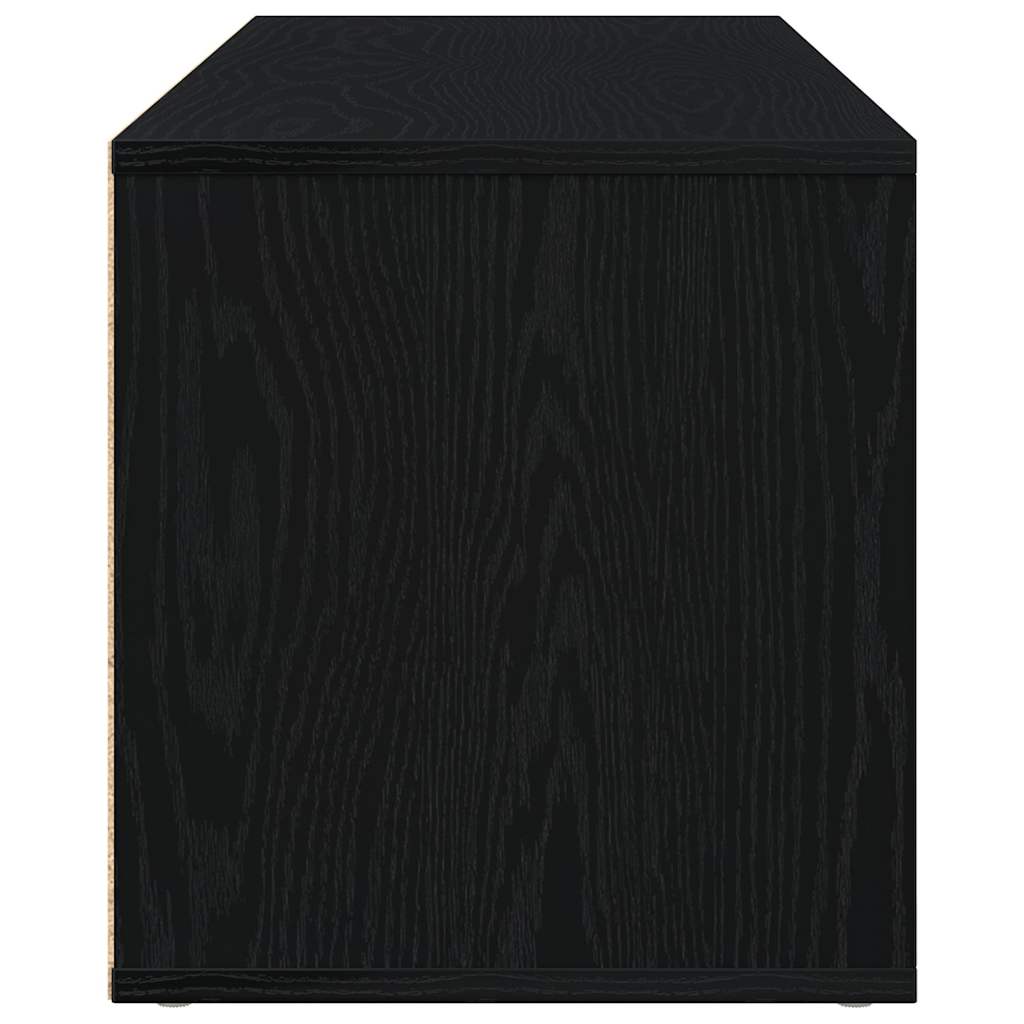 Meuble TV en chêne noir 120x34x37 cm bois d'ingénierie