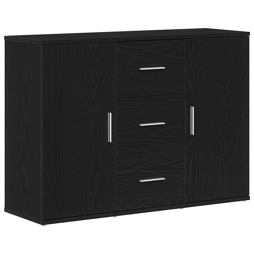 Buffet chêne noir 91x29,5x65 cm bois d'ingénierie - XIOS