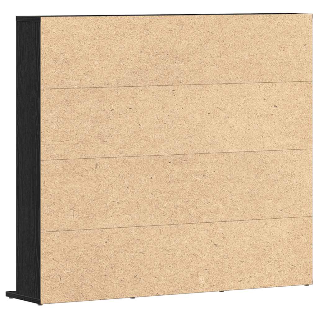 Meuble CD en chêne noir 100 x 23 x 89,5 cm bois d'ingénierie - XIOS