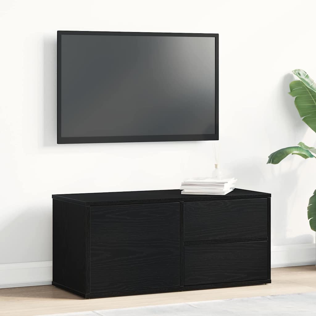 Meuble TV 80 x 34 x 36 cm Chêne noir Bois d'ingénierie - XIOS