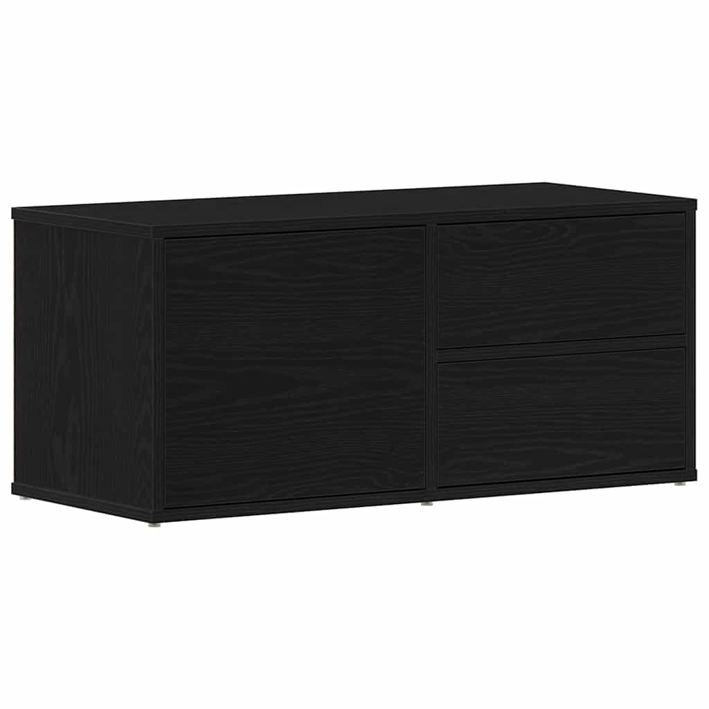 Meuble TV 80 x 34 x 36 cm Chêne noir Bois d'ingénierie - XIOS