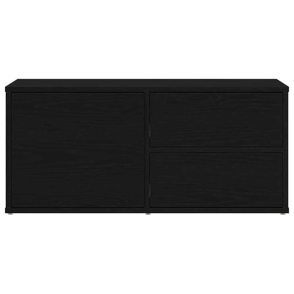 Meuble TV 80 x 34 x 36 cm Chêne noir Bois d'ingénierie - XIOS