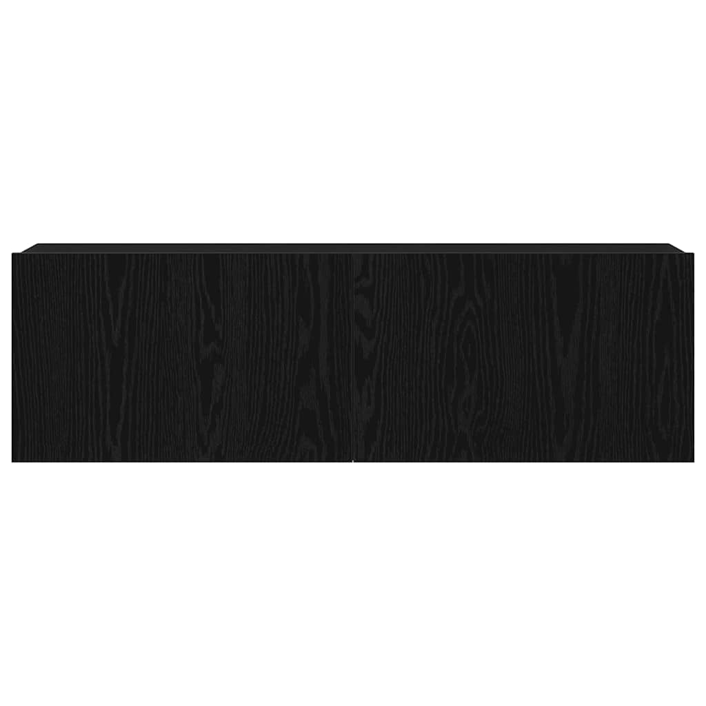 Meuble TV 100 x 30 x 30 cm Chêne noir Bois d'ingénierie - XIOS