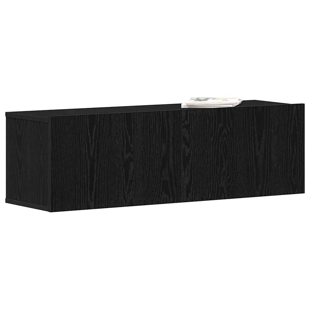 Meuble TV 100 x 30 x 30 cm Chêne noir Bois d'ingénierie - XIOS