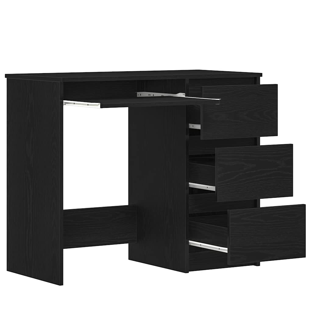 Bureau chêne noir 90x45x76 cm bois d'ingénierie - XIOS
