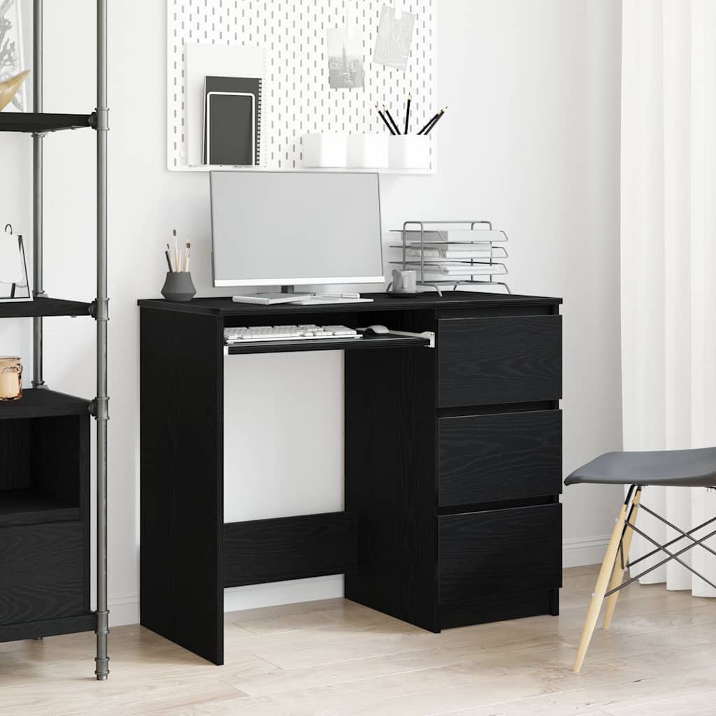 Bureau chêne noir 90x45x76 cm bois d'ingénierie - XIOS