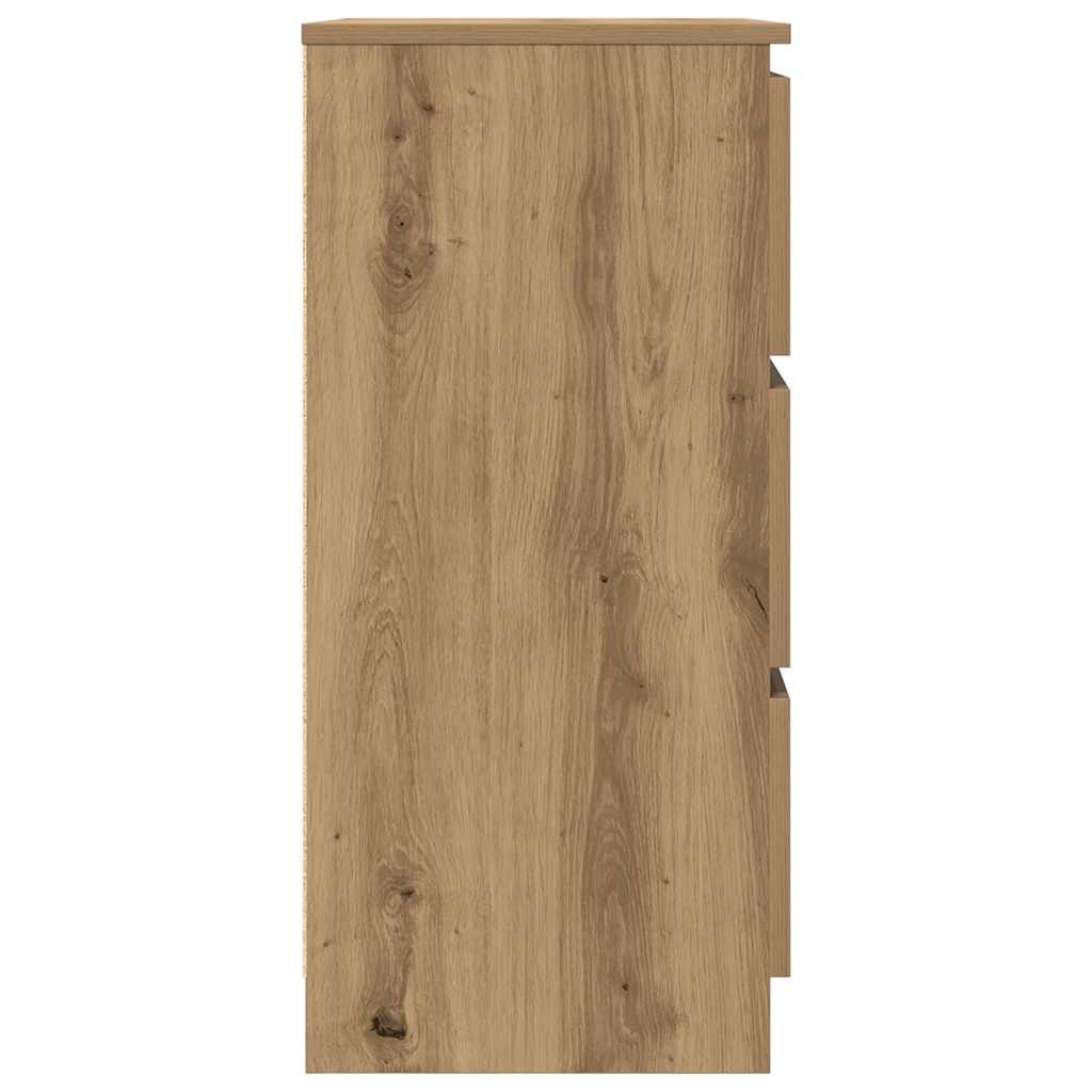Buffet en chêne massif 60 x 35 x 76 cm bois d'ingénierie - XIOS