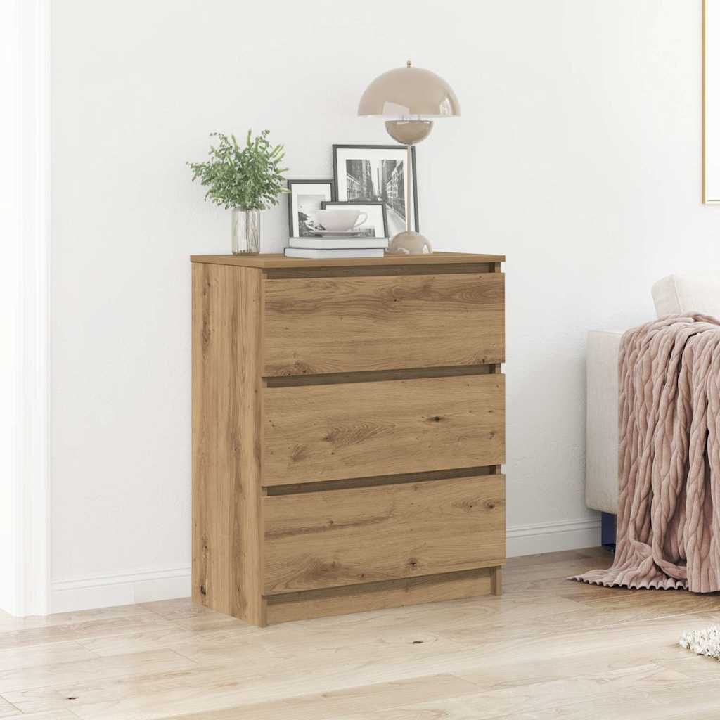 Buffet en chêne massif 60 x 35 x 76 cm bois d'ingénierie - XIOS