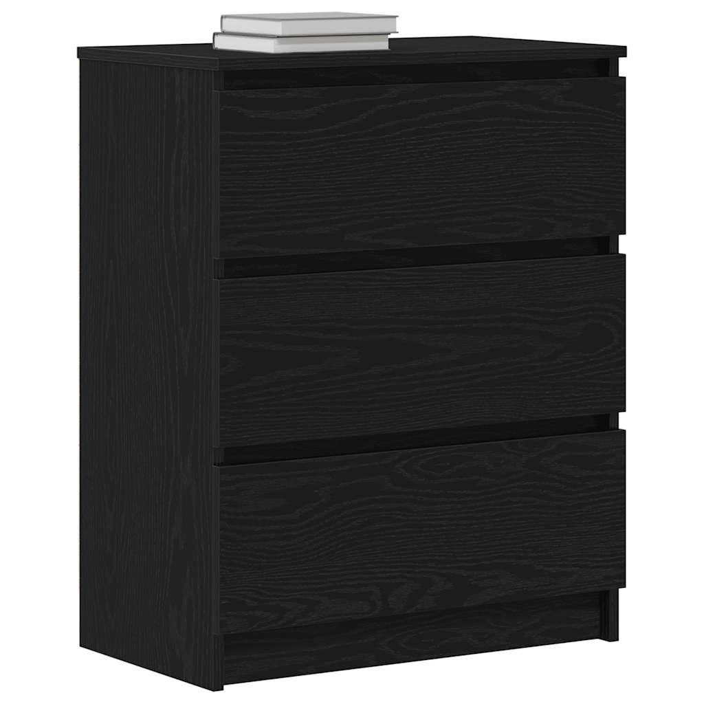 Buffet en chêne noir 60x35x76 cm bois d'ingénierie - XIOS