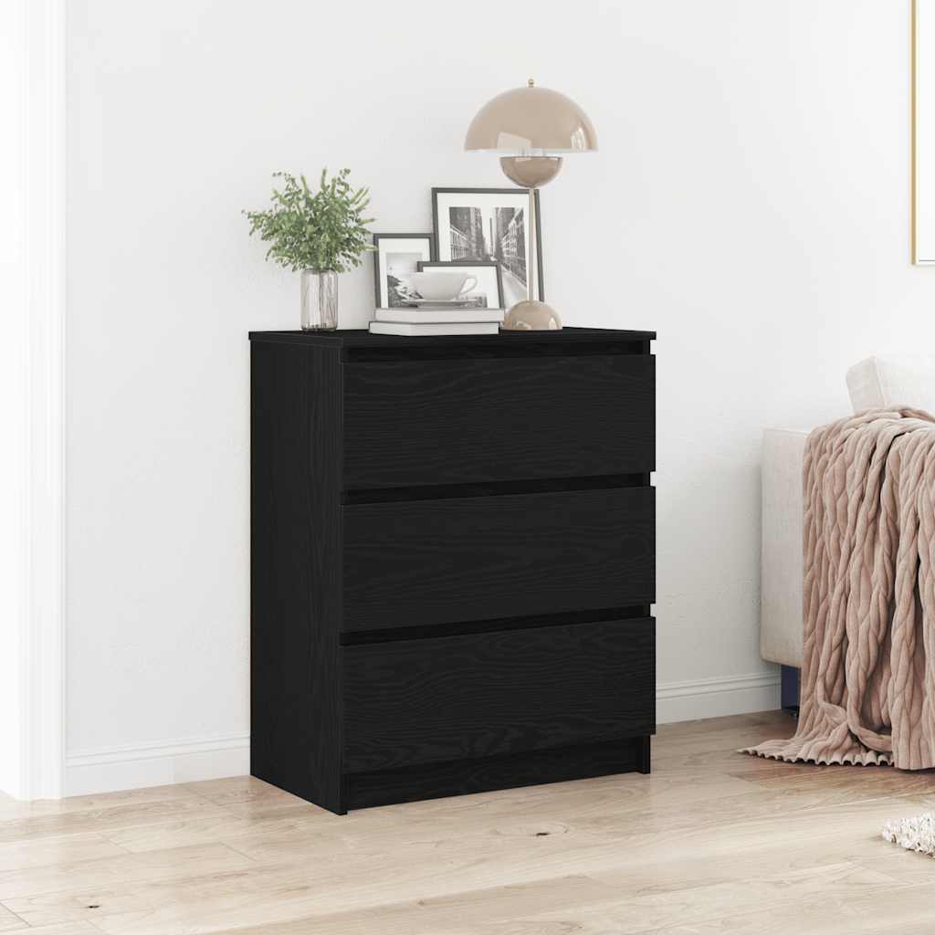 Buffet en chêne noir 60x35x76 cm bois d'ingénierie - XIOS