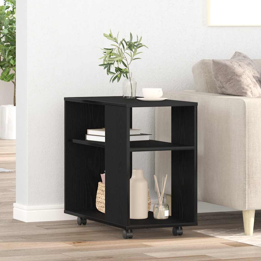 Table d'appoint en chêne noir 70 x 35 x 60 cm Bois d'ingénierie - XIOS