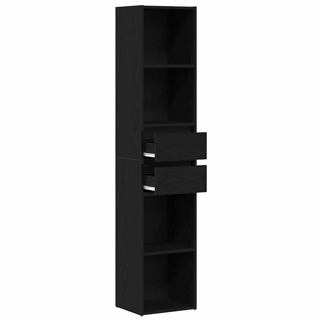 Bibliothèque Chêne noir 36 x 30 x 171 cm Bois d'ingénierie - XIOS