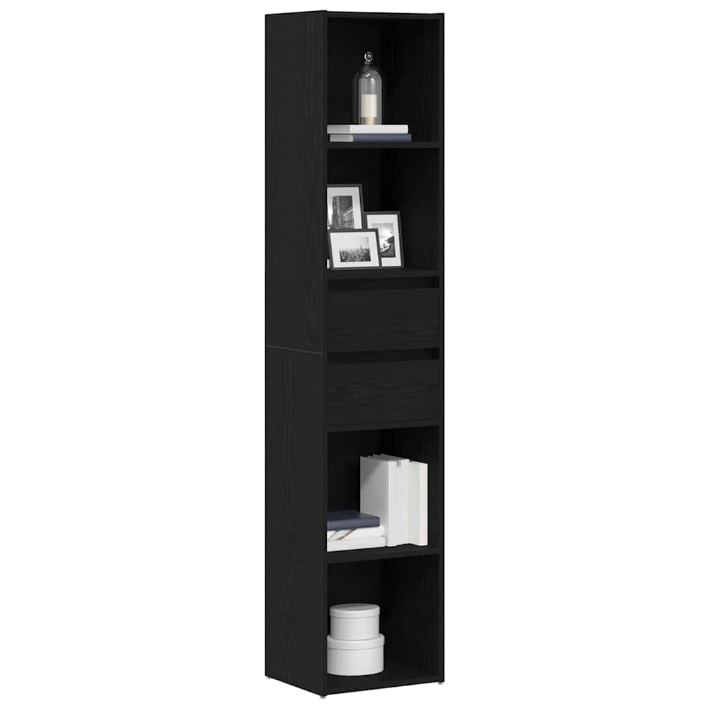 Bibliothèque Chêne noir 36 x 30 x 171 cm Bois d'ingénierie - XIOS