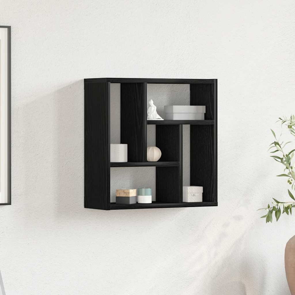 Étagère murale chêne noir 45x16x45 cm bois d'ingénierie - XIOS