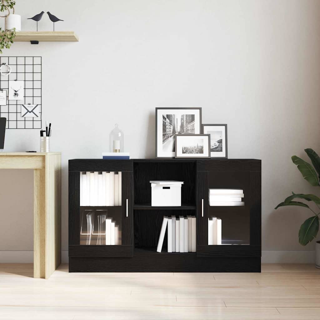Buffet Chêne noir 120 x 30,5 x 70 cm Bois d'ingénierie - XIOS